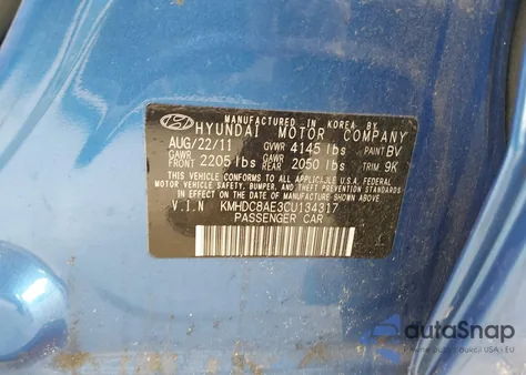 2012 Hyundai Elantra Touring Se z USA, uszkodzony, nr VIN KMHDC8AE3CU134317